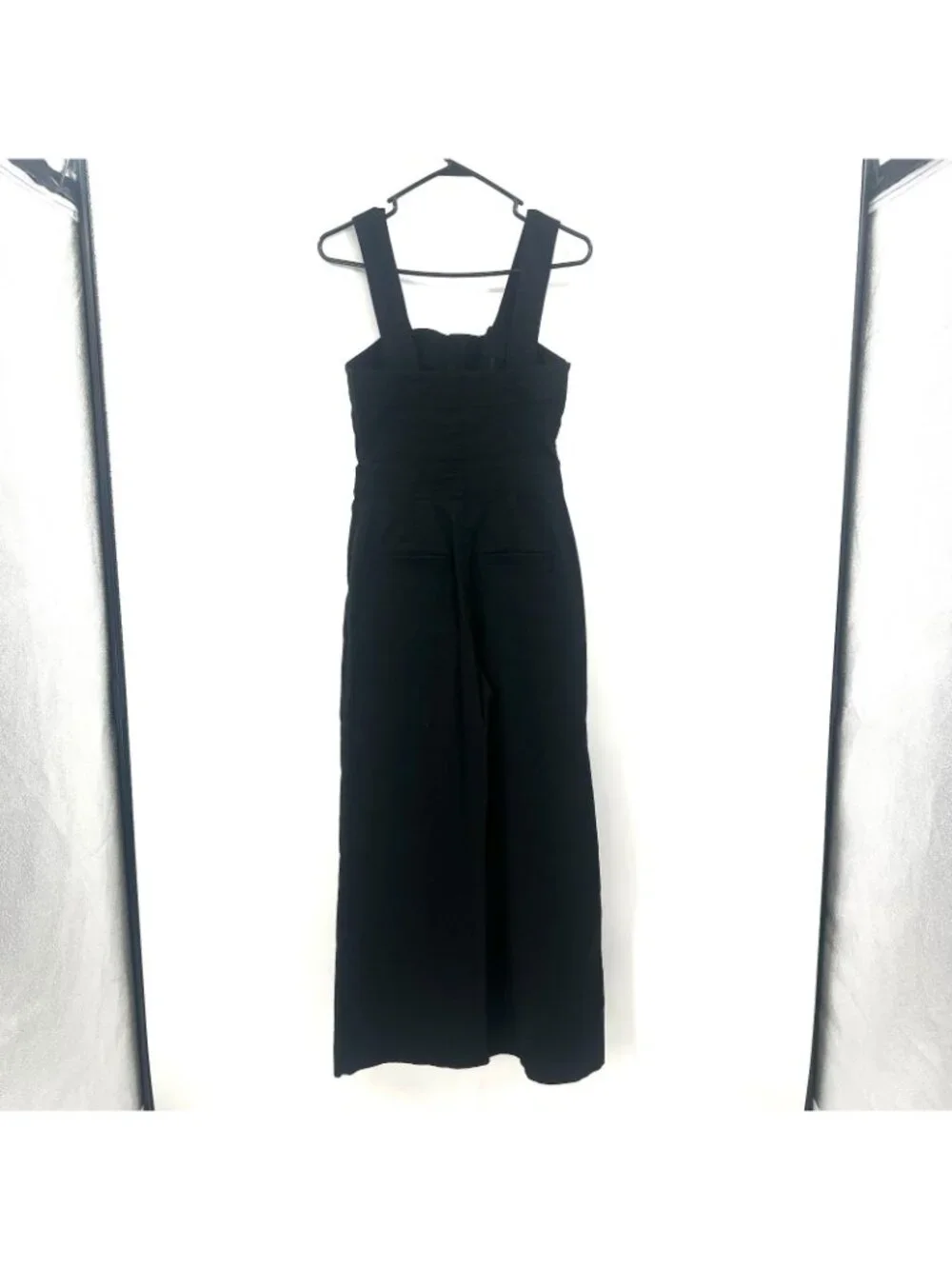 Maeve by Anthropologie The Colette Black Button Front Sleeveless Jumpsuit Size 6 - Picture 6 of 9